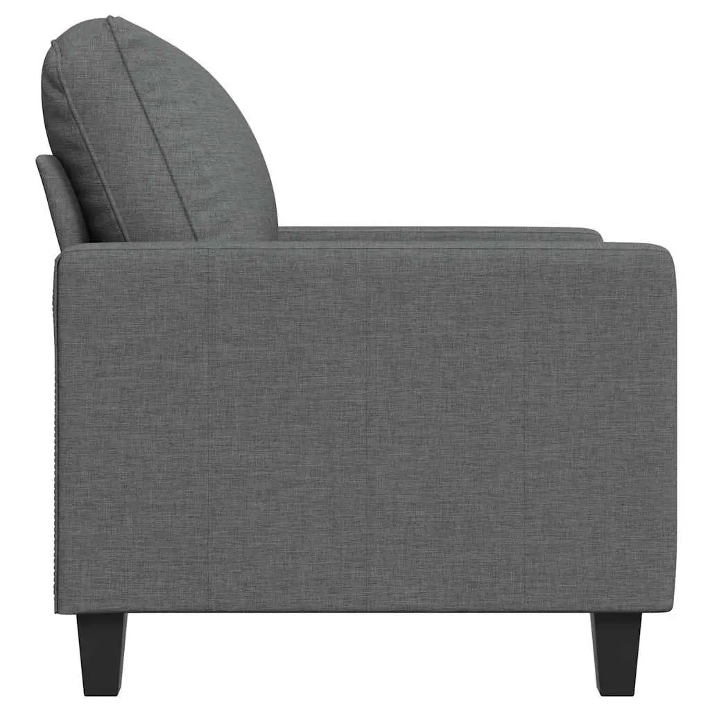 Sofa Chair Grey Fabric 60cm Modern Armchair