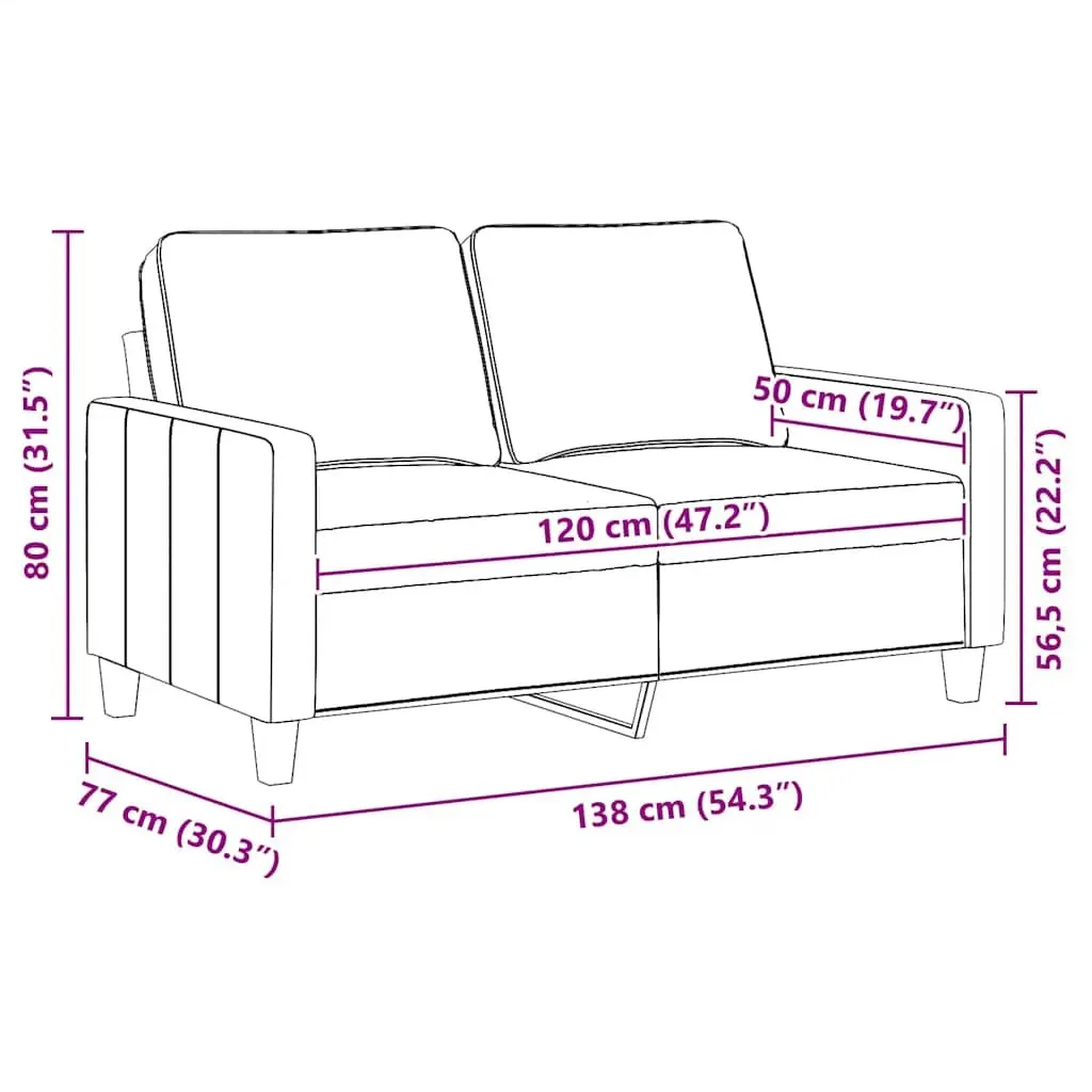2-Seater Grey Sofa