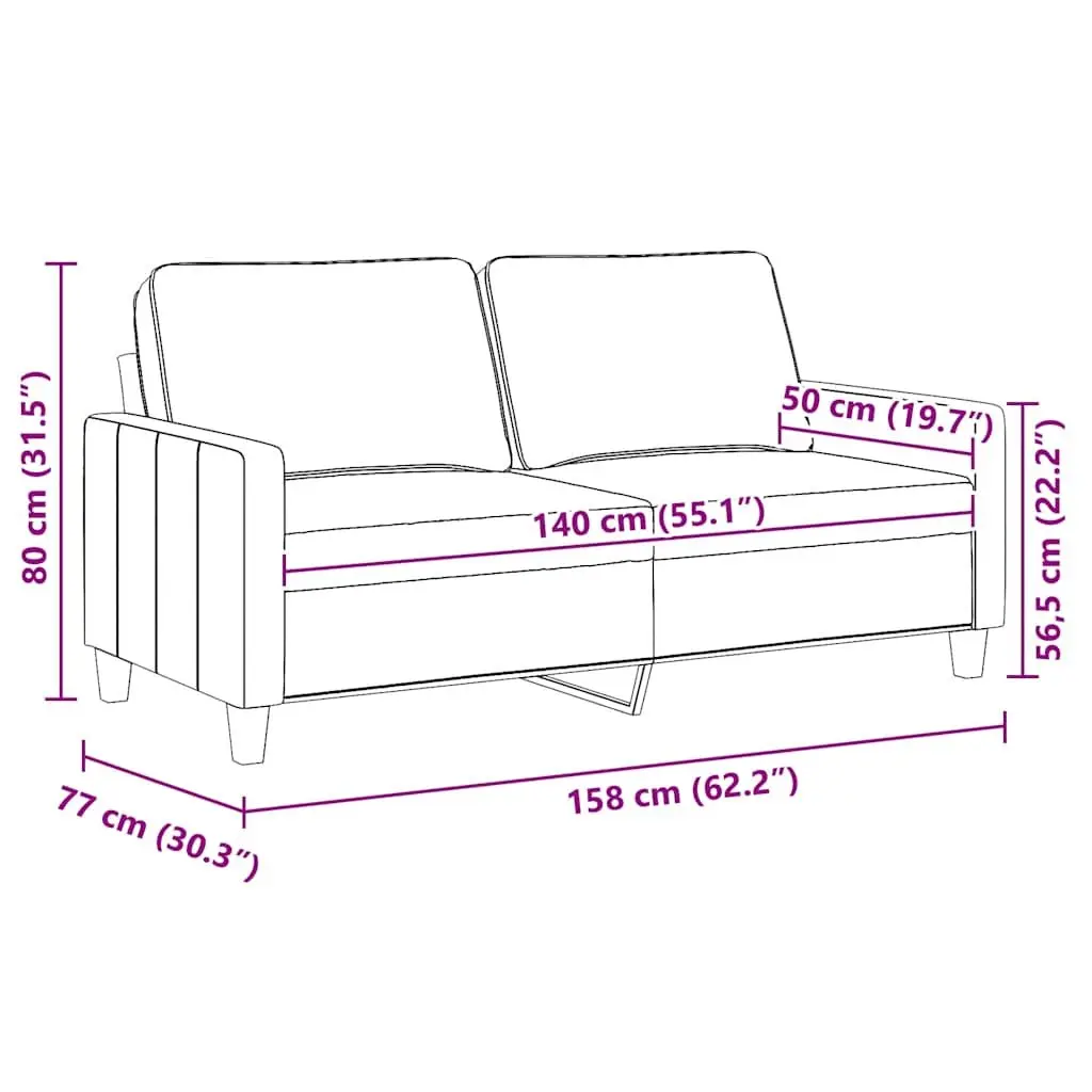2-Seater Grey Sofa