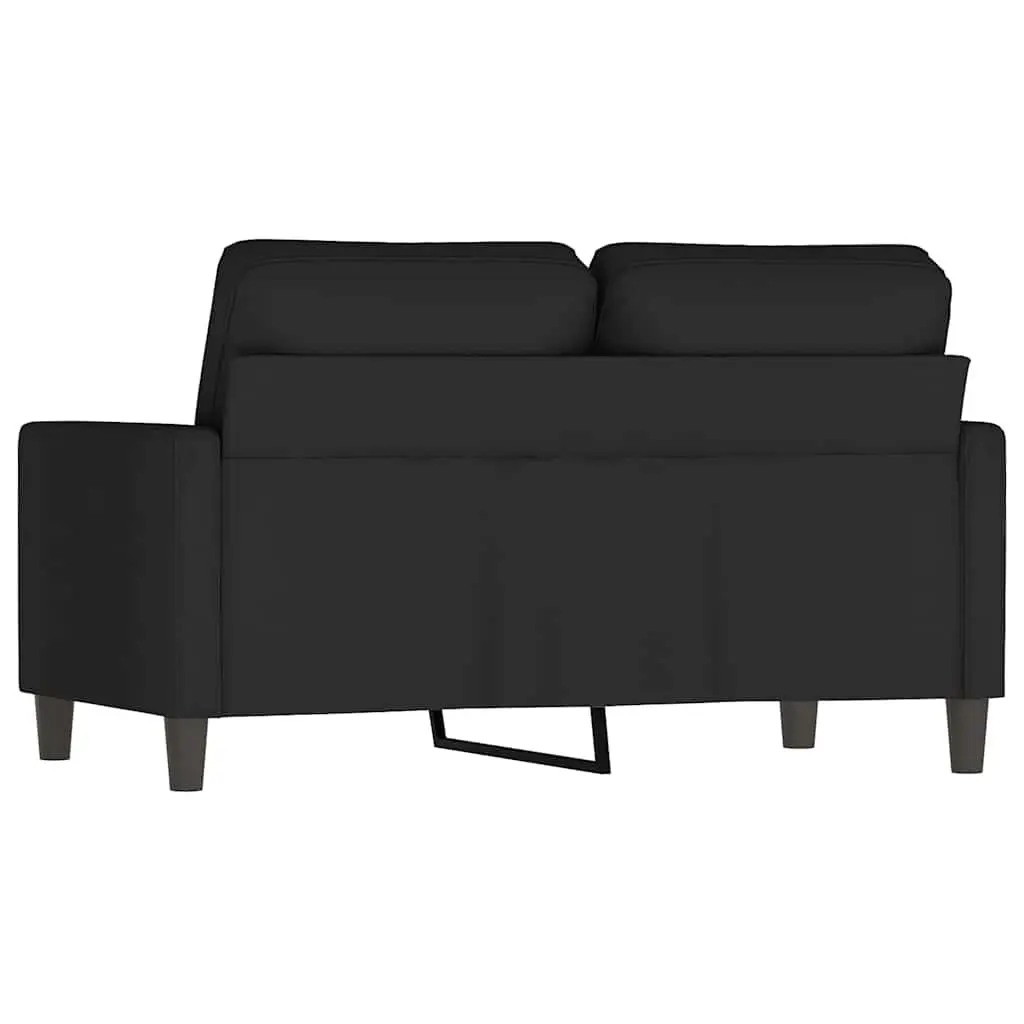 Lounge Couch Velvet Black 120cm 2-Seater Sofa Living Room Furniture