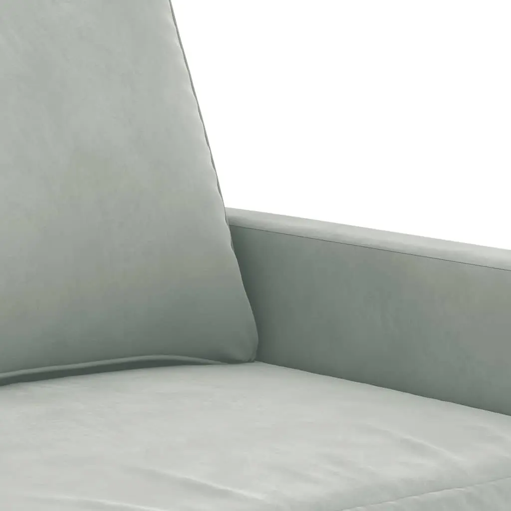 Grey Velvet 3-Seater Lounge Sofa for Relaxed Living