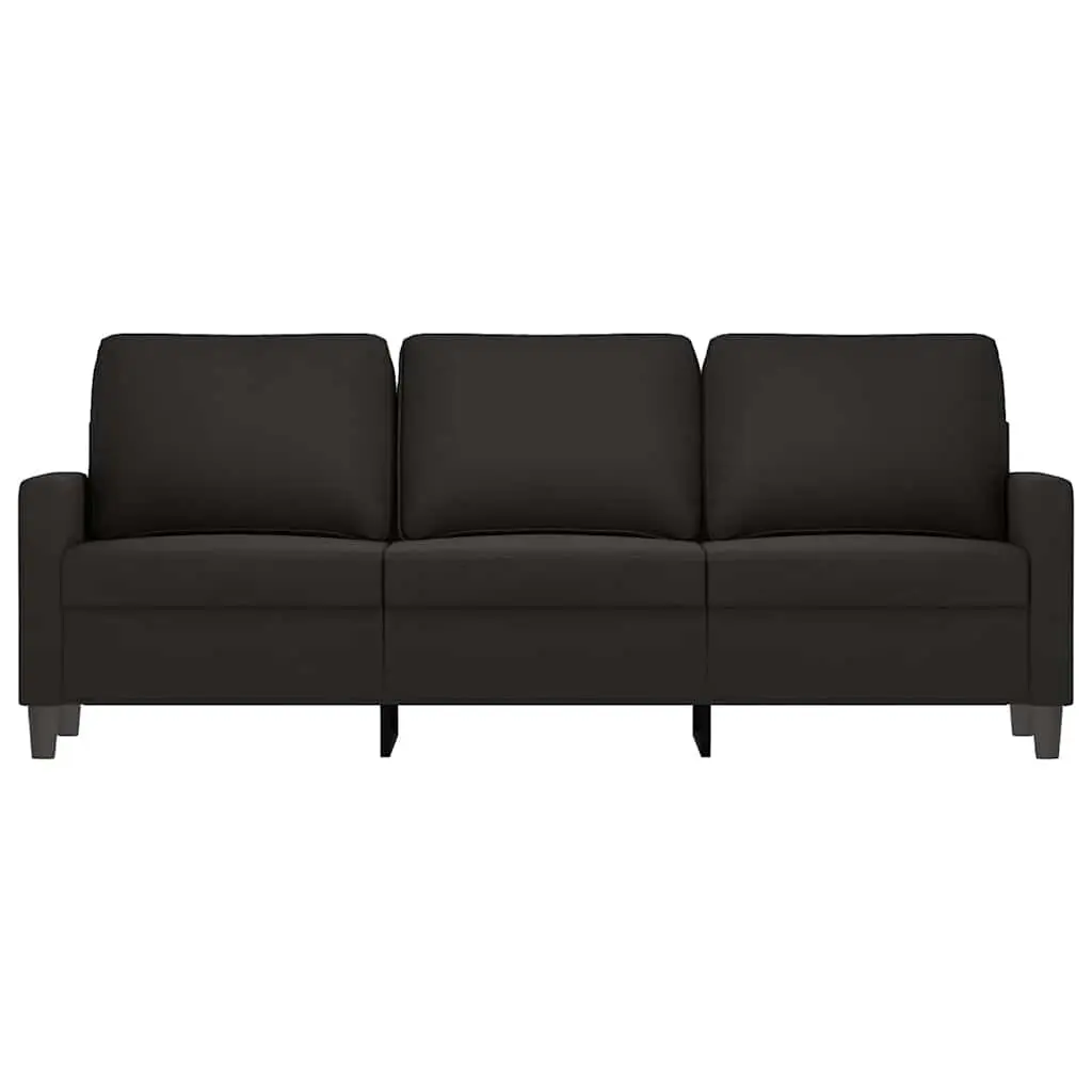3-Seater Sofa Black 180cm Velvet Lounge Couch Living Room Furniture Comfortable