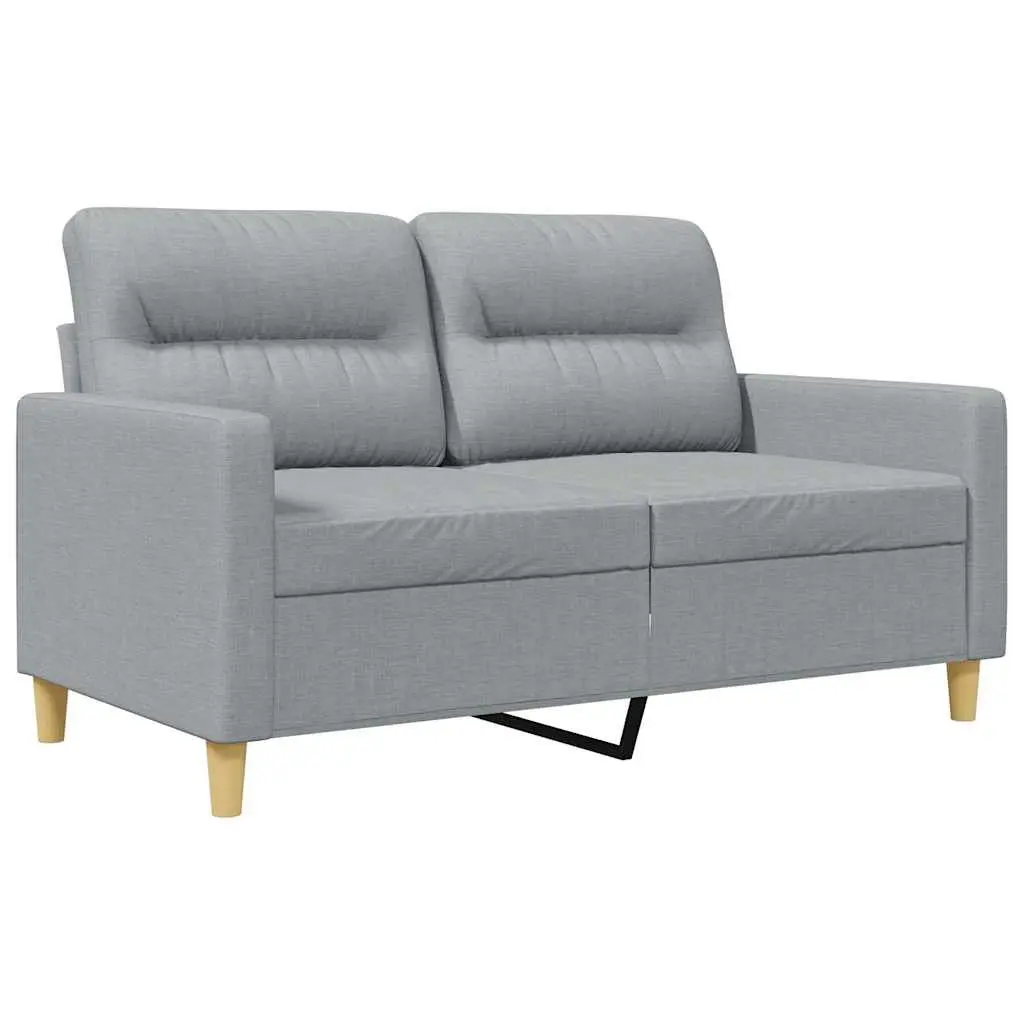 Grey Fabric Upholstered Couch 120cm 2-Seater Sofa Living Room Settee