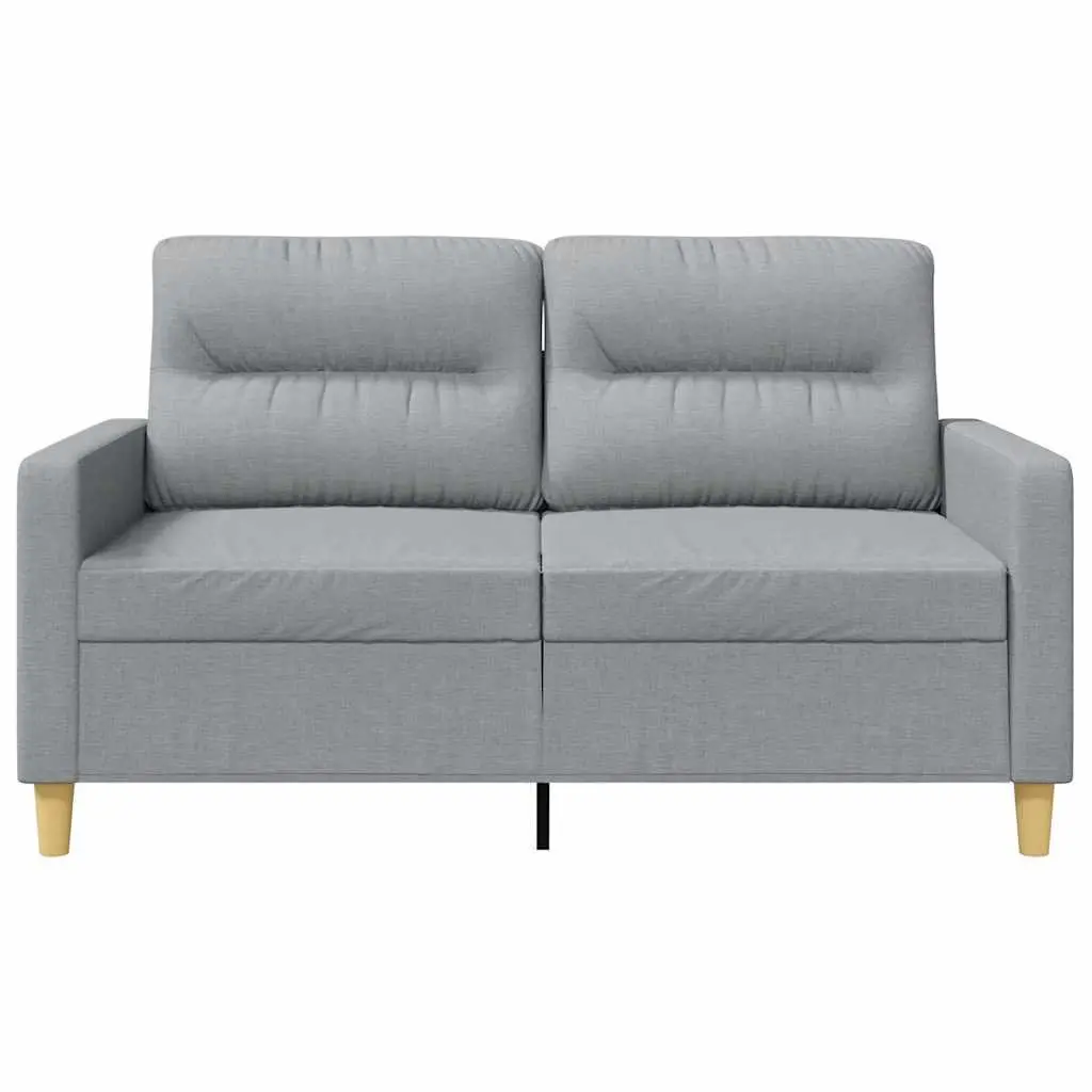 Grey Fabric Upholstered Couch 120cm 2-Seater Sofa Living Room Settee