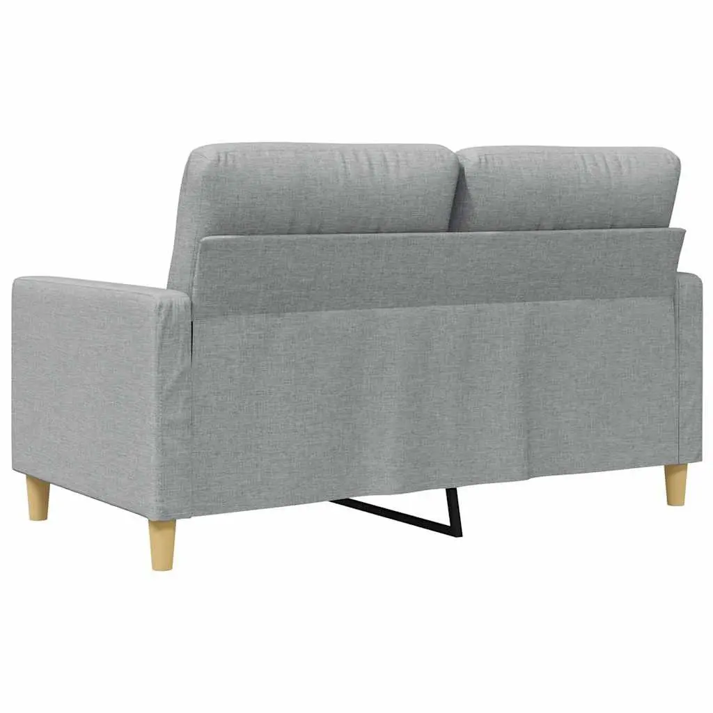 Grey Fabric Upholstered Couch 120cm 2-Seater Sofa Living Room Settee