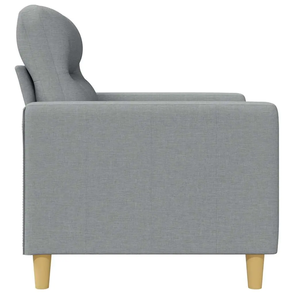 Grey Fabric Upholstered Couch 120cm 2-Seater Sofa Living Room Settee