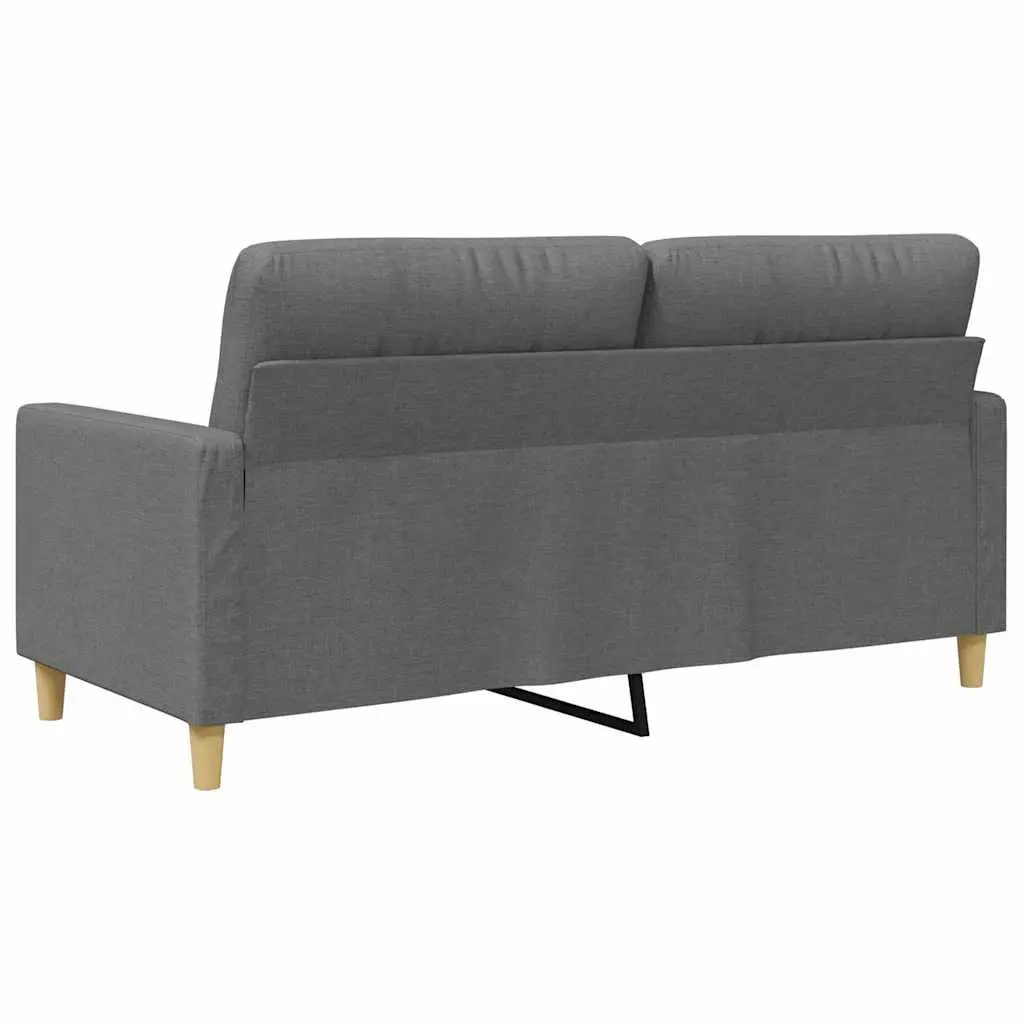 2-Seater Sofa Grey Fabric 140cm Modern Lounge Couch