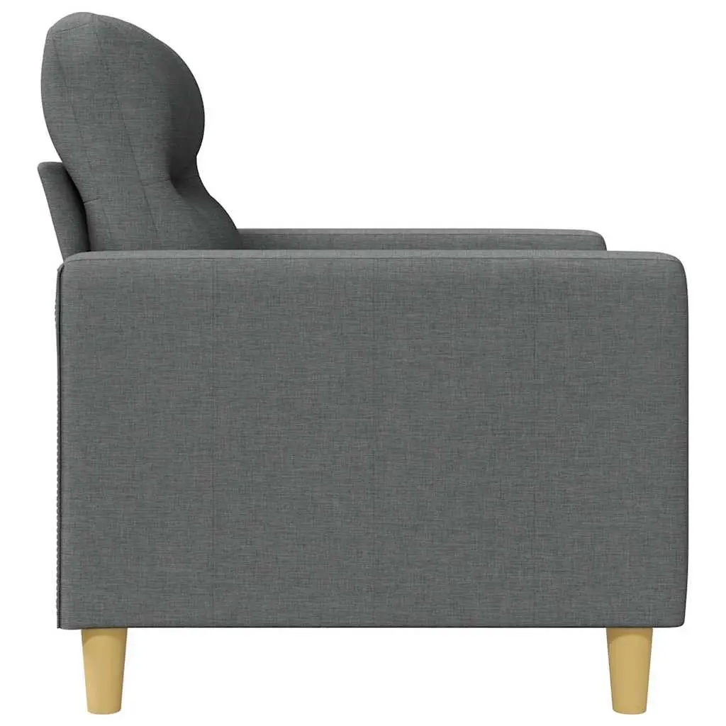 2-Seater Sofa Grey Fabric 140cm Modern Lounge Couch