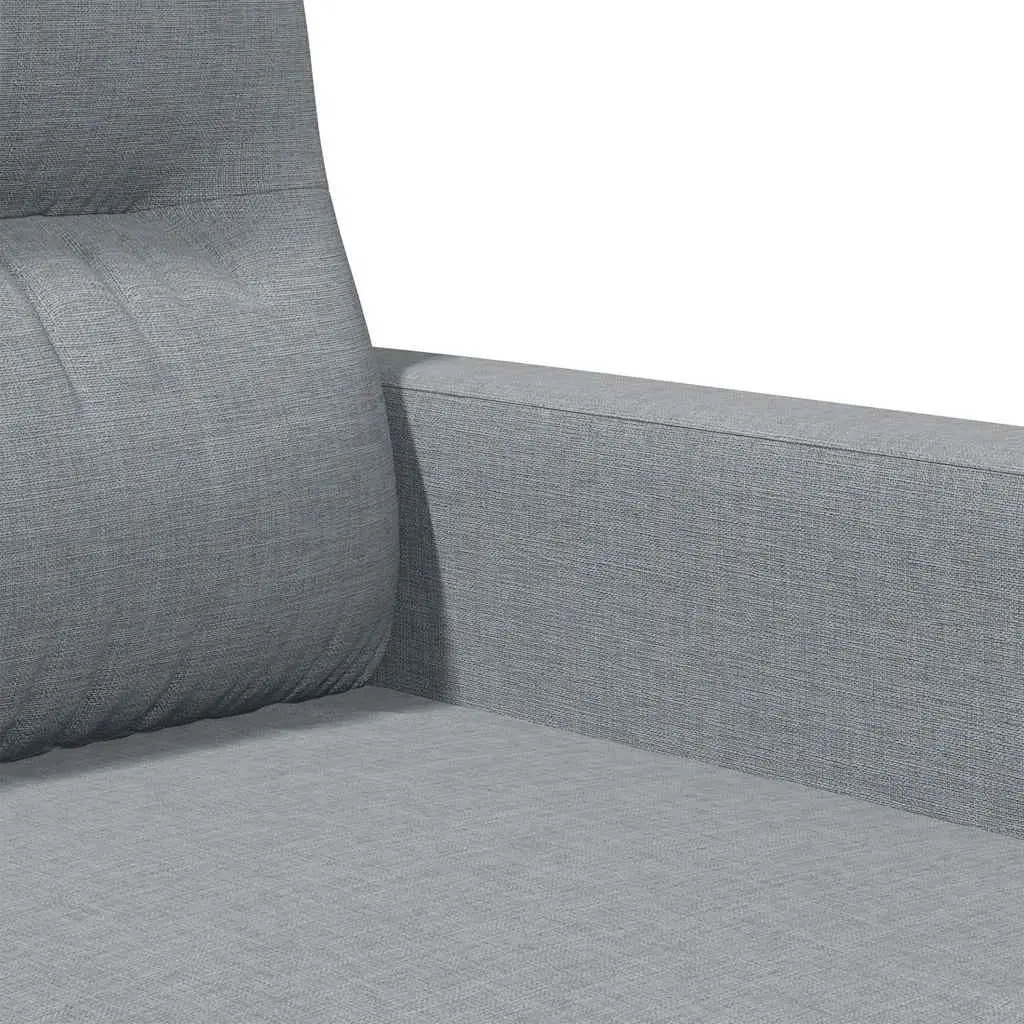 3-Seater Sofa Grey Fabric Living Room Couch Modern Design Comfortable Lounge