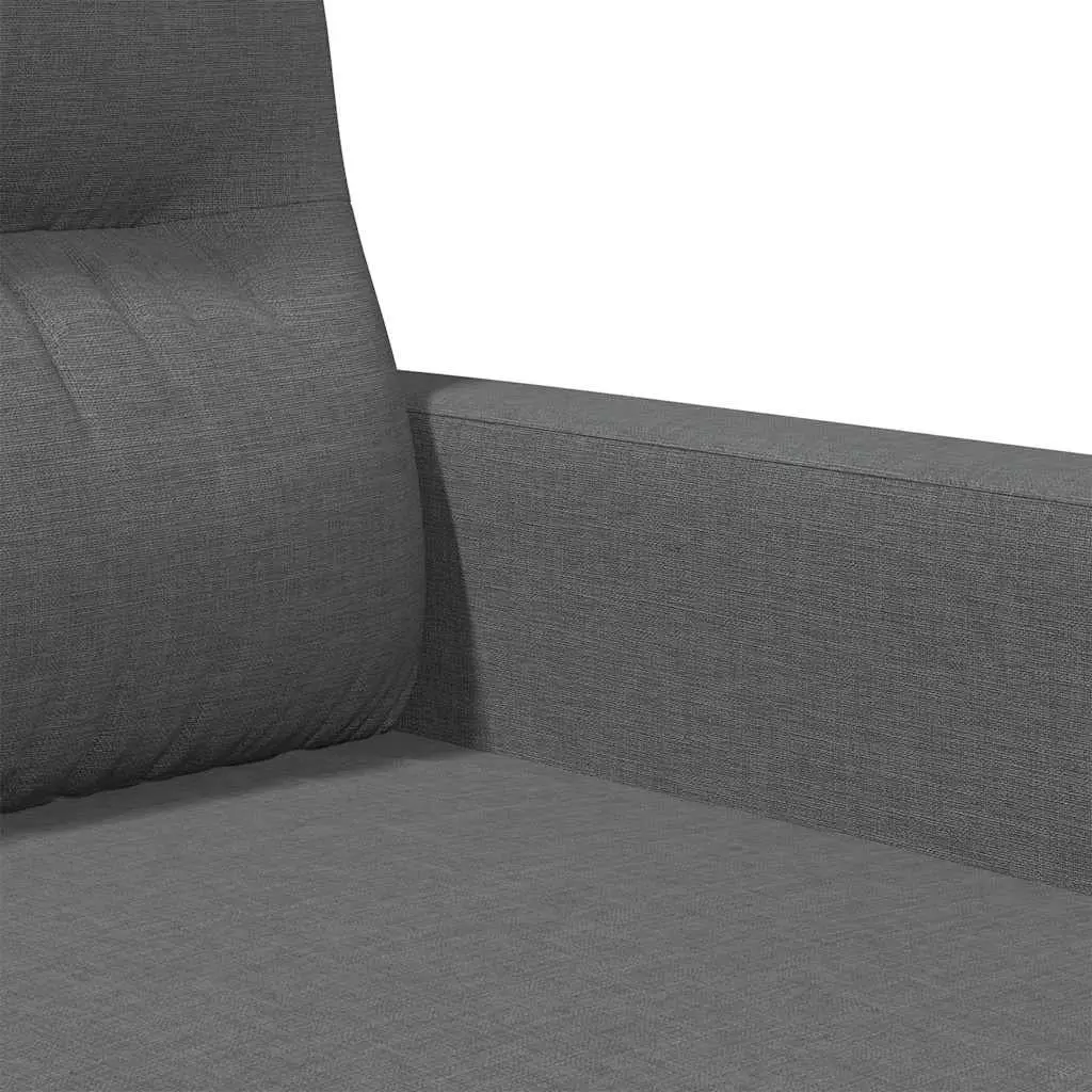 3-Seater Sofa Grey Fabric Modern 180cm