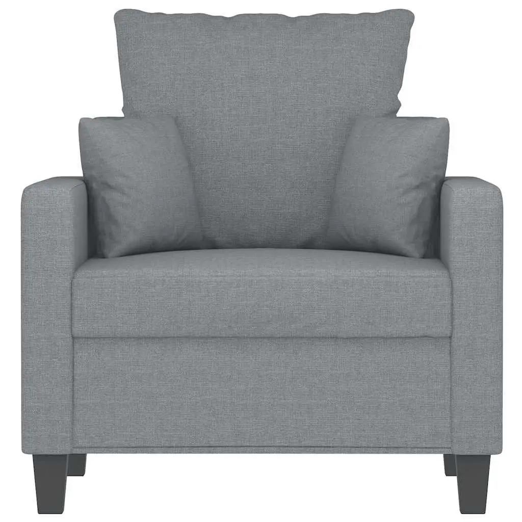 Sofa Chair Grey 60cm Fabric Armchair Lounge Single Seat Living Room Furniture