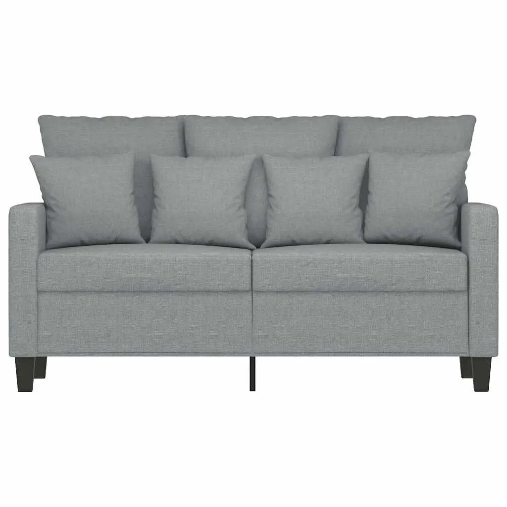 2-Seater Sofa Light Grey 120cm Modern Lounge Couch Fabric