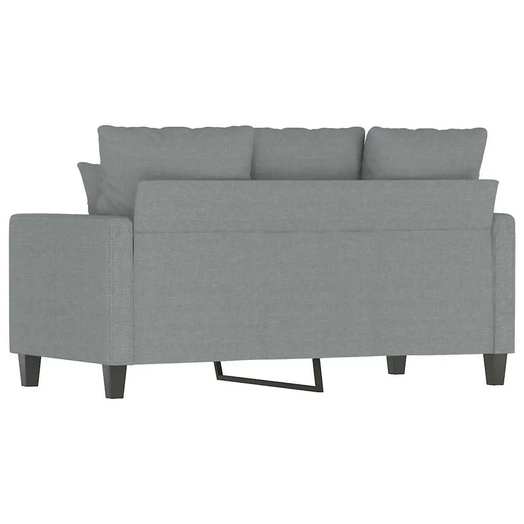 2-Seater Sofa Light Grey 120cm Modern Lounge Couch Fabric