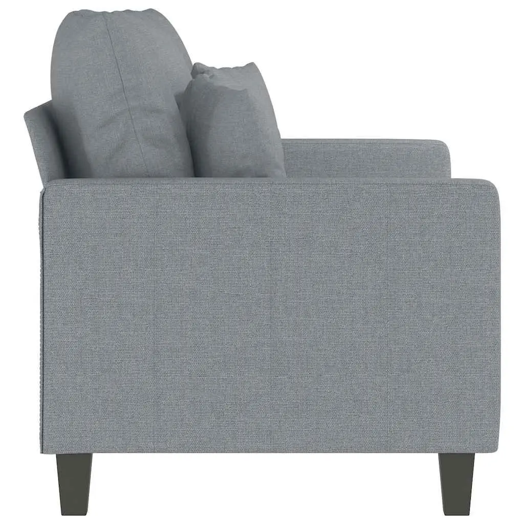 2-Seater Sofa Light Grey 120cm Modern Lounge Couch Fabric