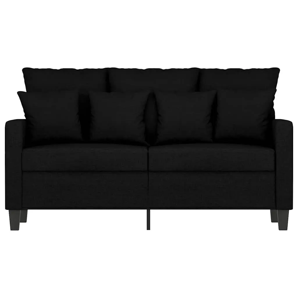 2-Seater Sofa Black 120cm Fabric Couch Living Room Lounge Furniture Settee