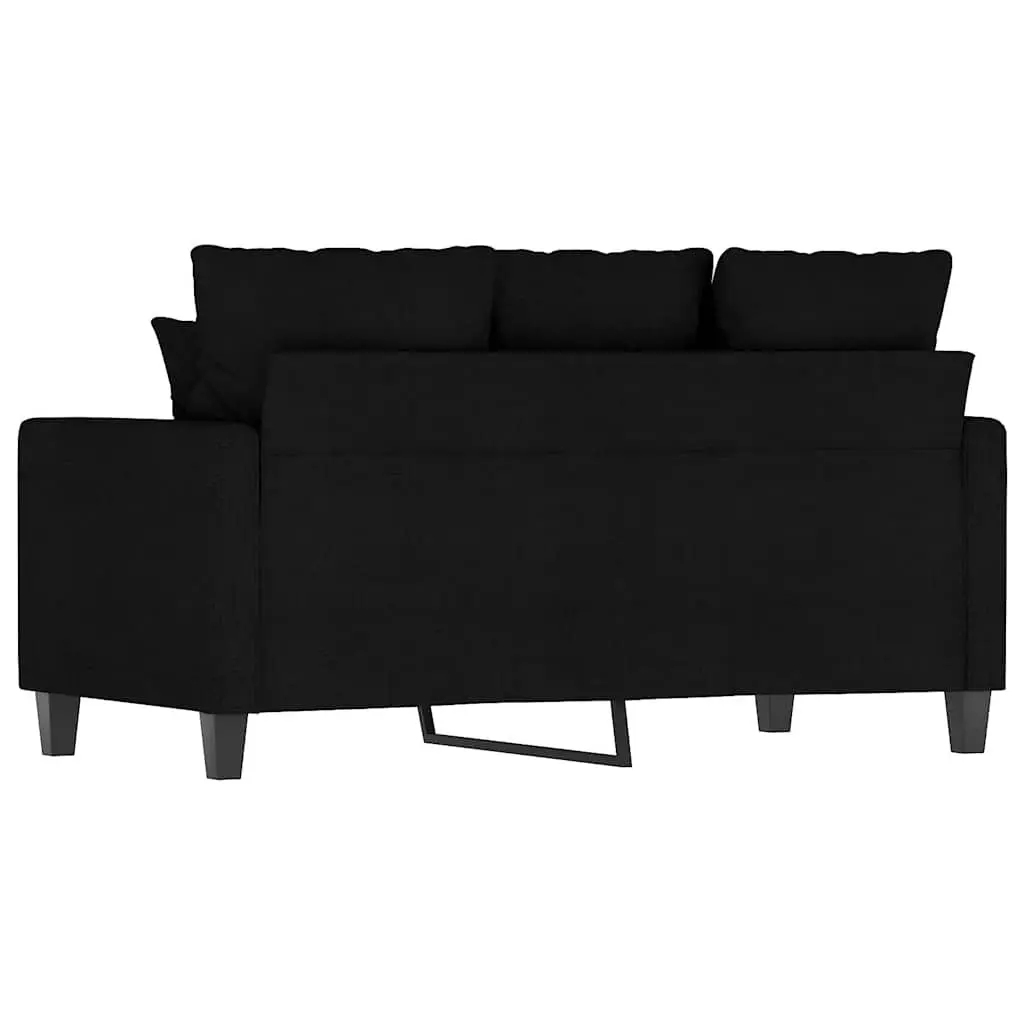 2-Seater Sofa Black 120cm Fabric Couch Living Room Lounge Furniture Settee