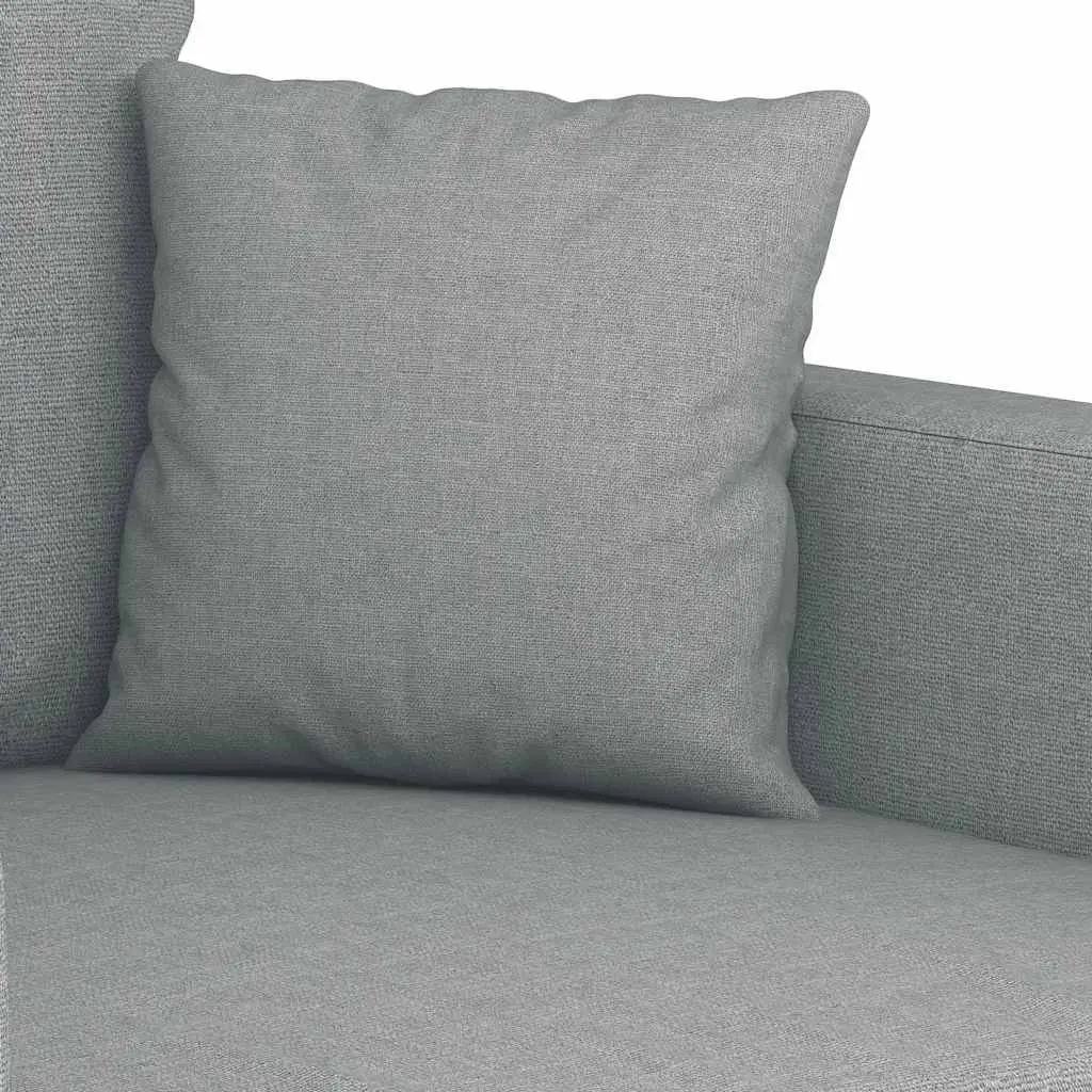 2-Seater Sofa Grey Fabric 140cm Living Room Couch Comfortable Armrest Backrest