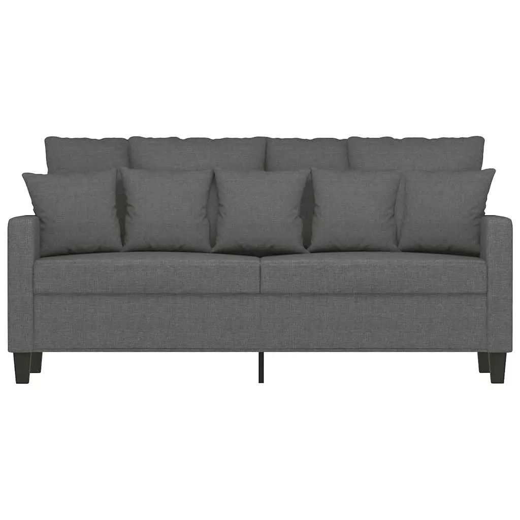 2-Seater Sofa Grey Modern Fabric 140cm