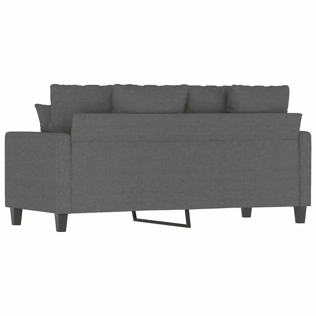2-Seater Sofa Grey Modern Fabric 140cm