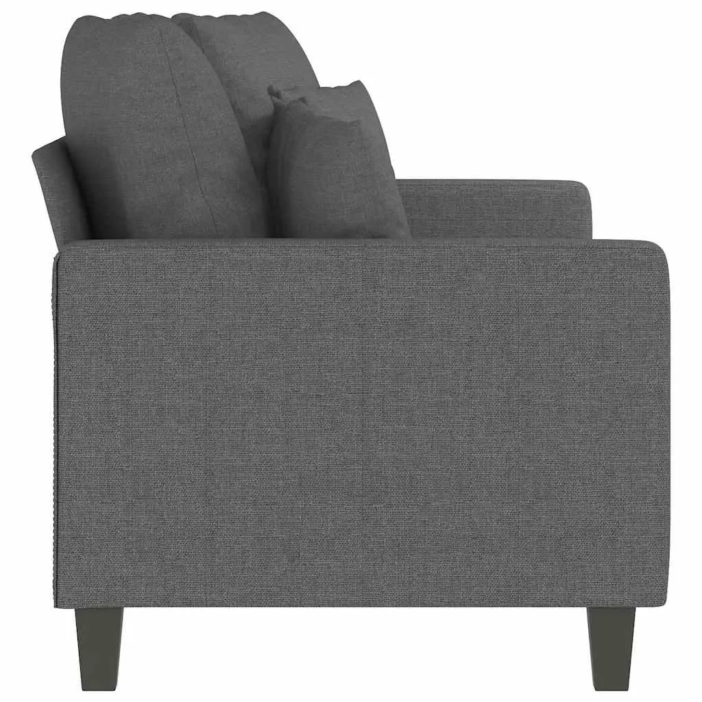 2-Seater Sofa Grey Modern Fabric 140cm