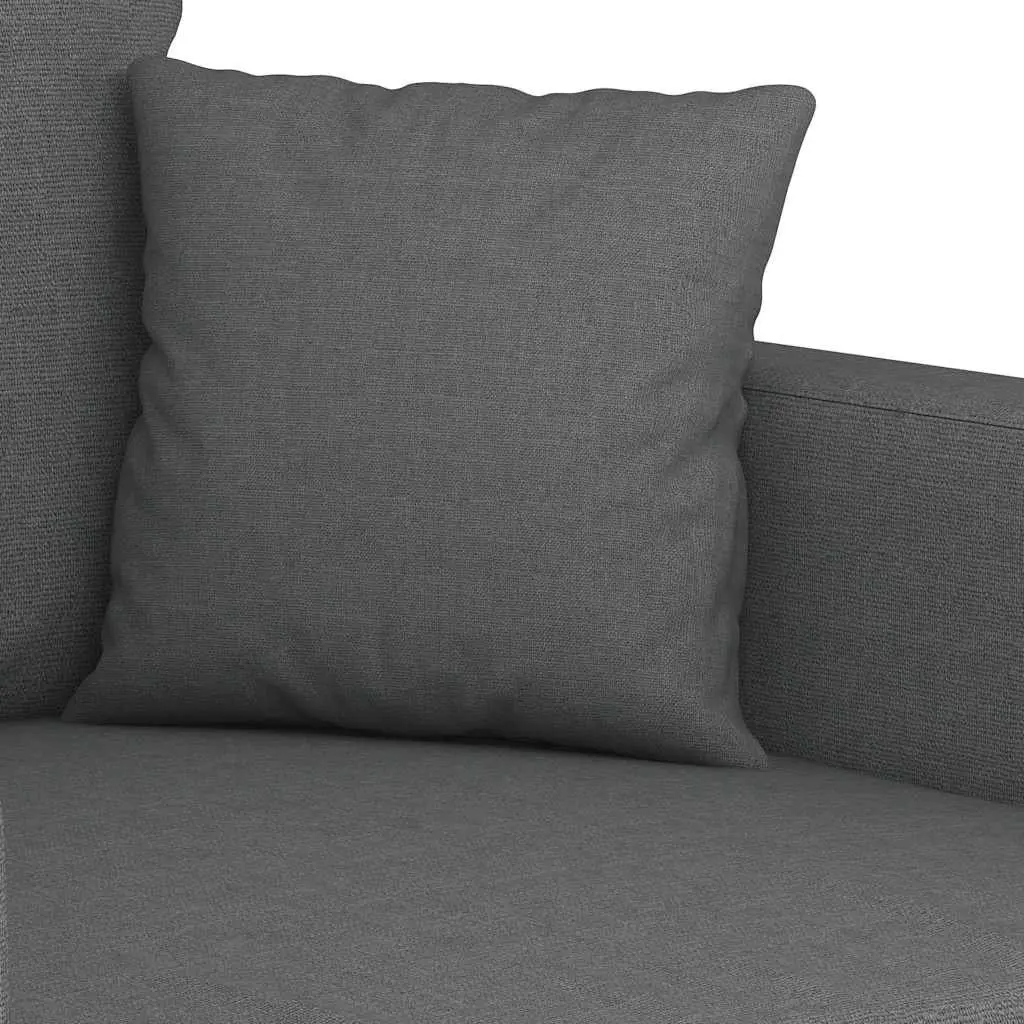 2-Seater Sofa Grey Modern Fabric 140cm