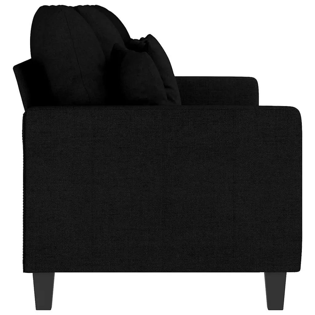 3-Seater Sofa Black 180cm Fabric Lounge Couch Living Room Furniture Modern