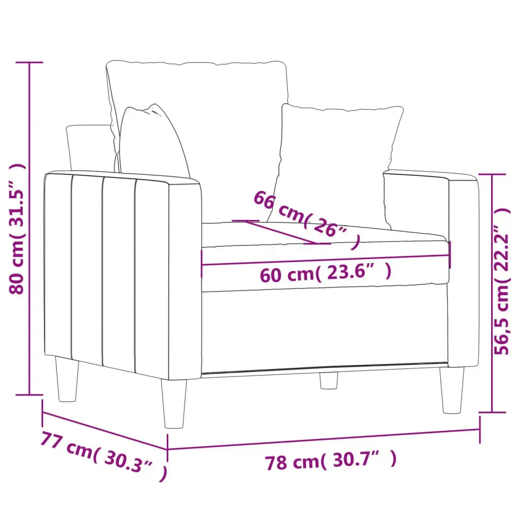 Armchair in Light Grey