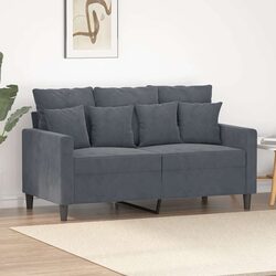 Add a Touch of Style with Our Grey Velvet 2-Seater Sofa