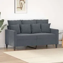 Add a Touch of Style with Our Grey Velvet 2-Seater Sofa