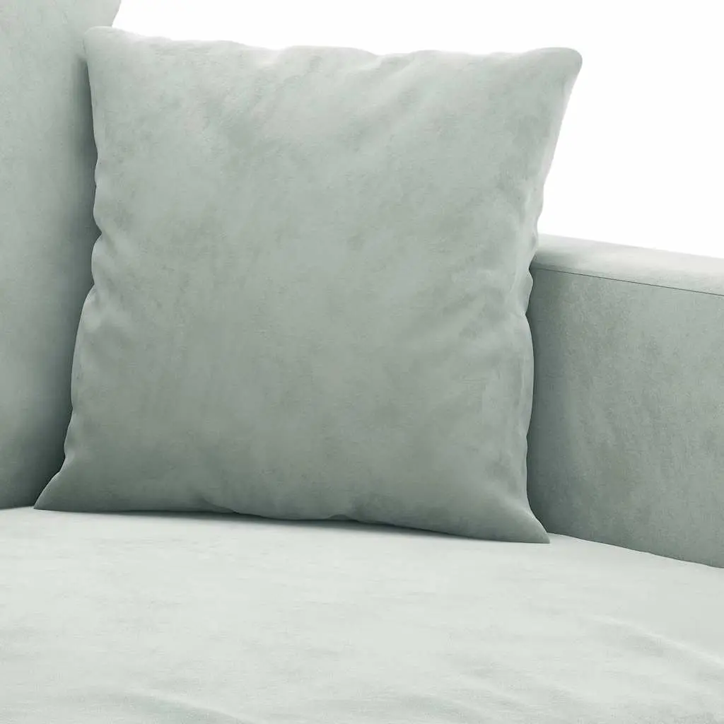 2-Seater Sofa Grey Velvet 140cm Modern Couch
