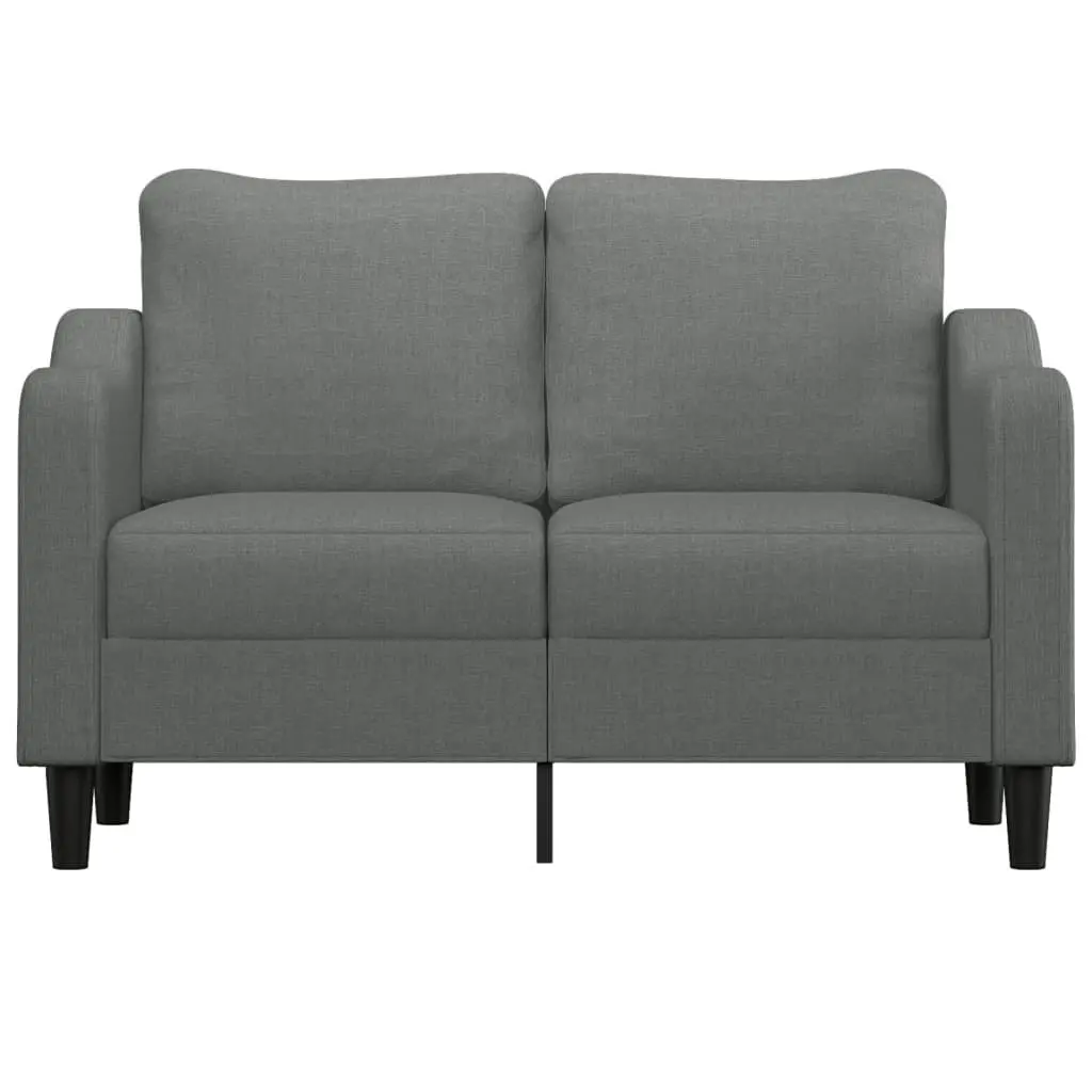 2-Seater Sofa Dark Grey 120cm Fabric Couch