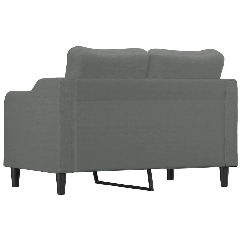 2-Seater Sofa Dark Grey 120cm Fabric Couch