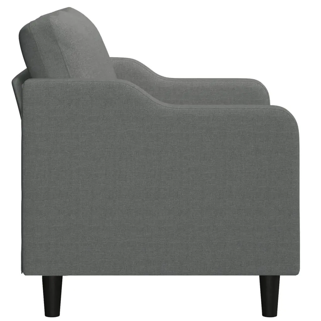 2-Seater Sofa Dark Grey 120cm Fabric Couch