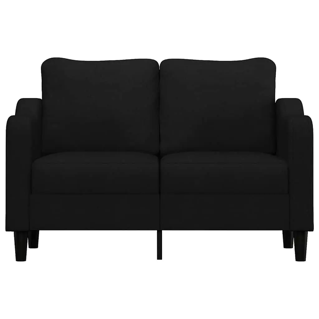 2-Seater Sofa Black Fabric 120cm Modern Living Room Couch Lounge Seat