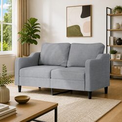 Comfortable Grey 2-Seater Sofa for Your Living Space