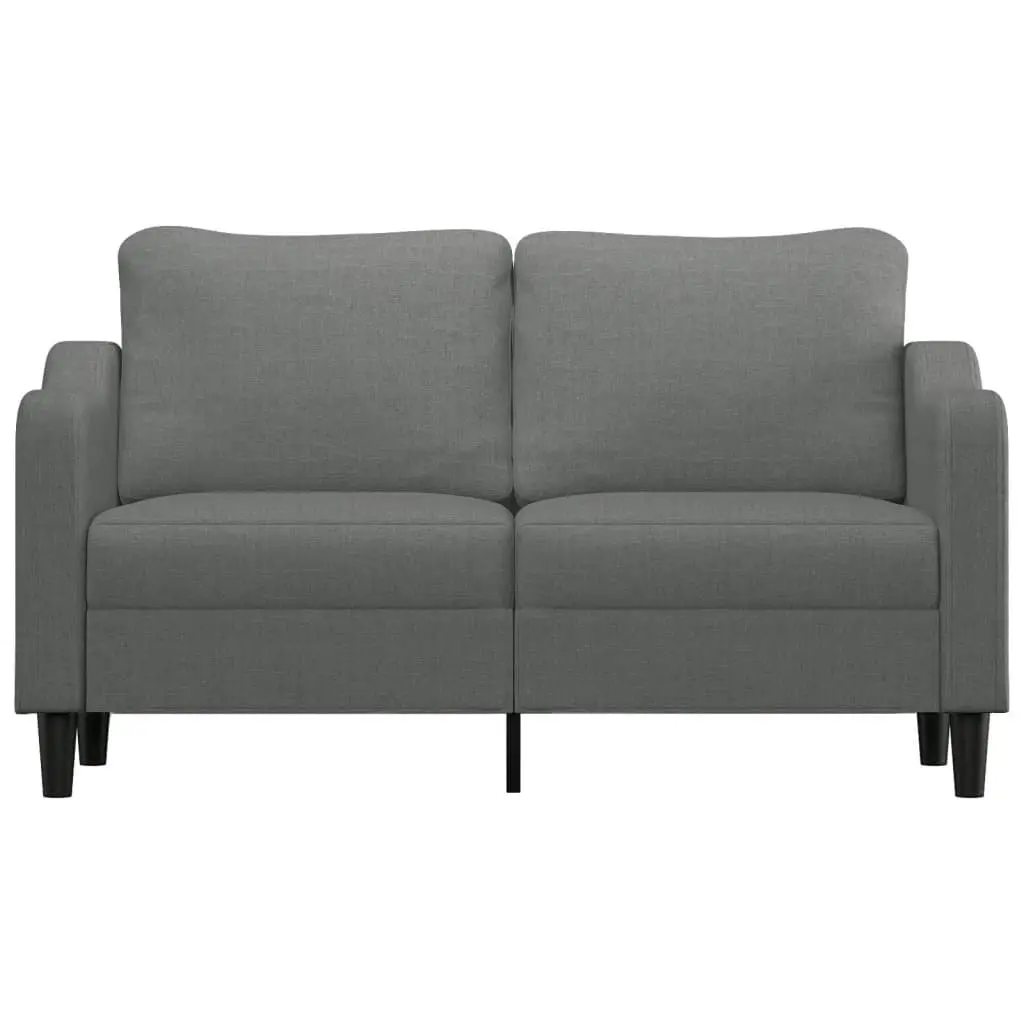 2-Seater Sofa Grey Fabric Modern 140cm