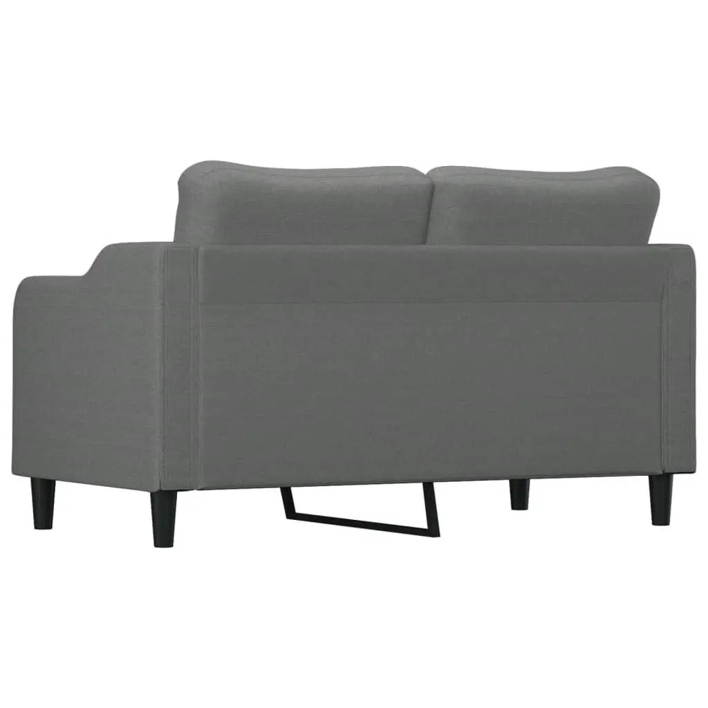 2-Seater Sofa Grey Fabric Modern 140cm