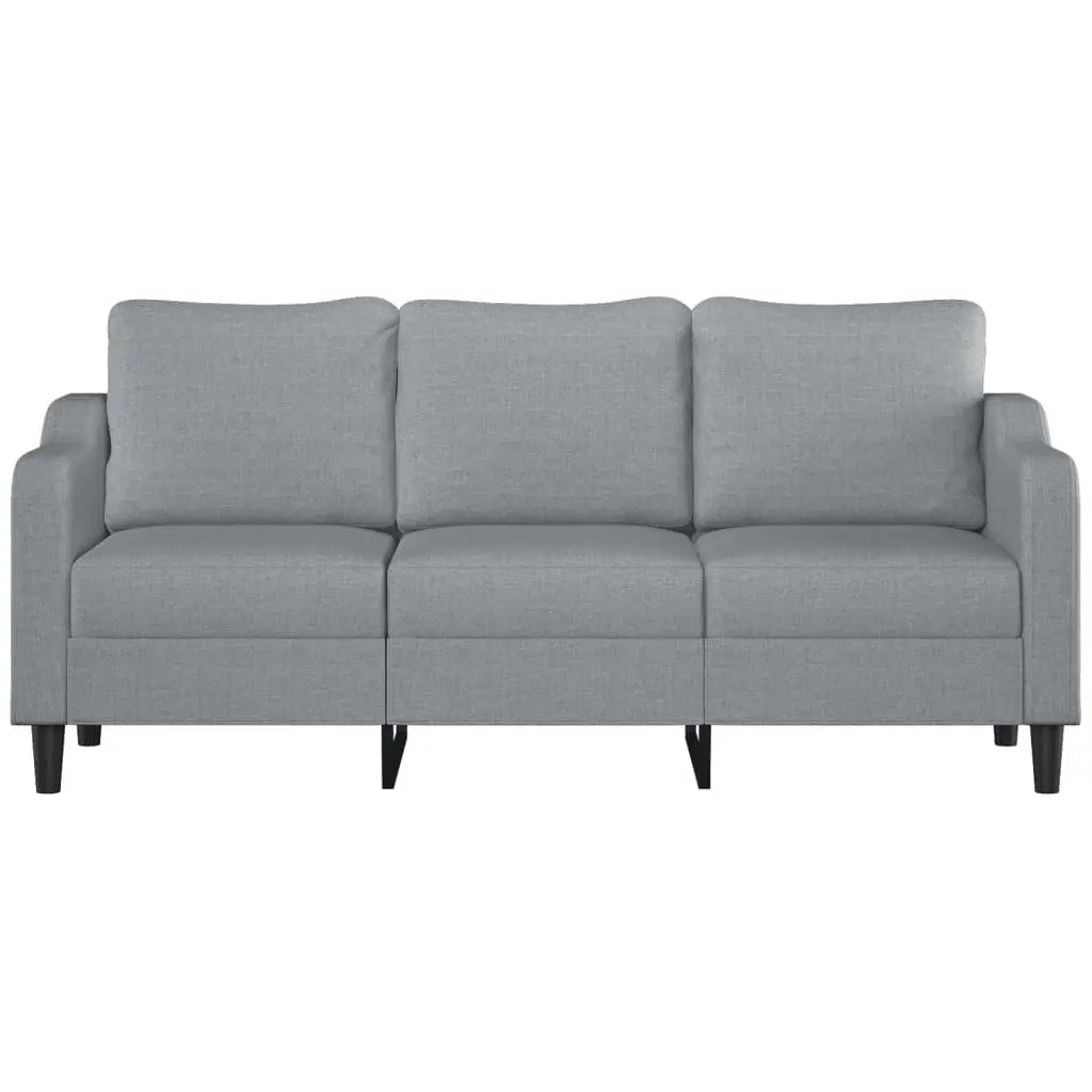 3-Seater Sofa in Light Grey Fabric