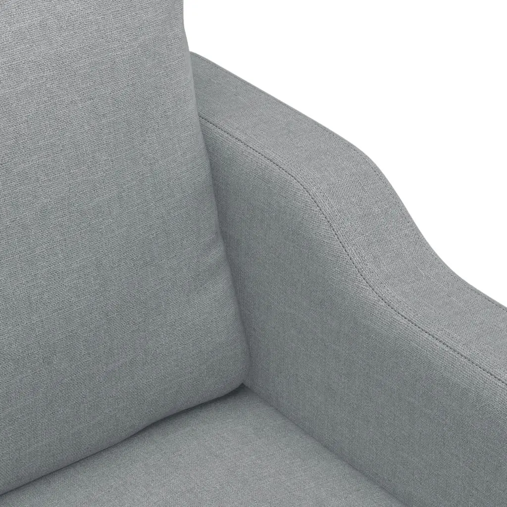 3-Seater Sofa in Light Grey Fabric