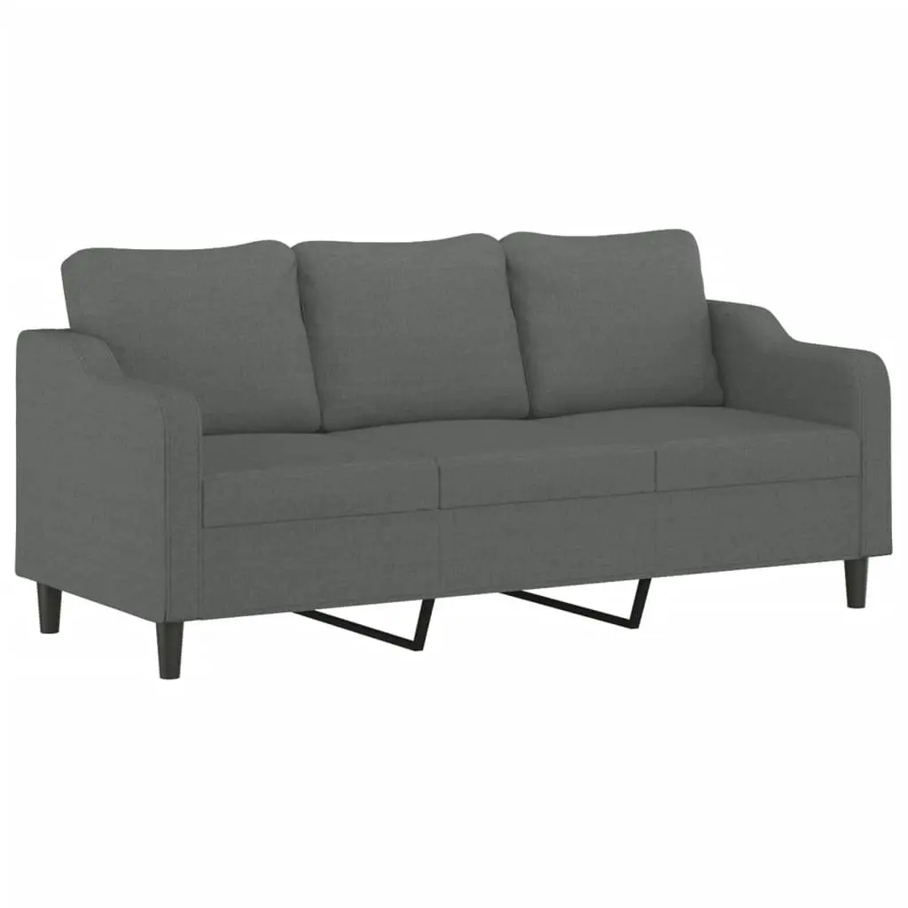 3-Seater Sofa in Grey for Relaxation