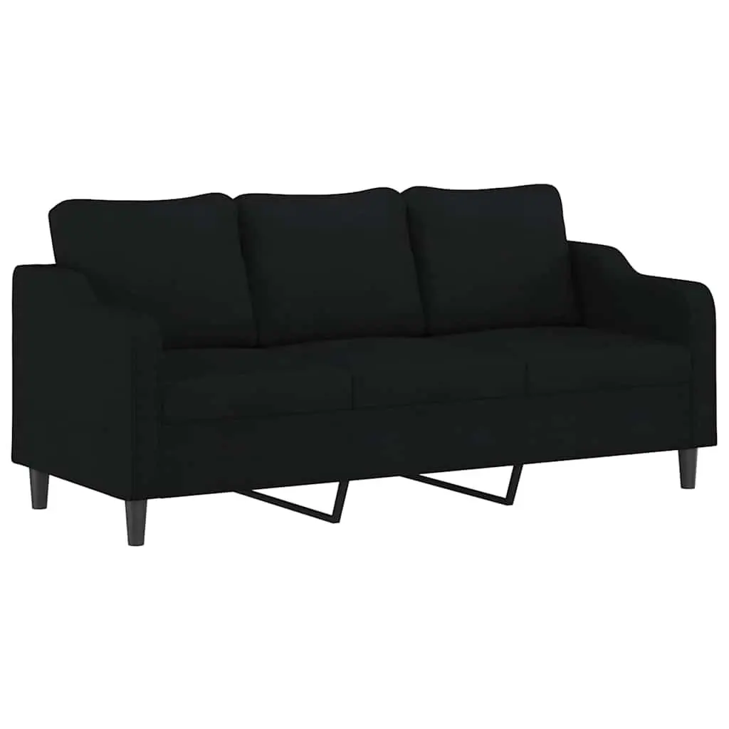 Black 3-Seater Sofa