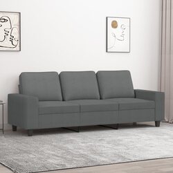 Your Friendly Grey Fabric 3-Seater Sofa Awaits