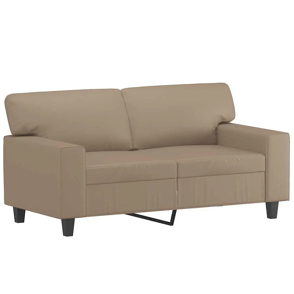 BrownFauxLeather2SeaterSofaModernLoungeCouch120cm