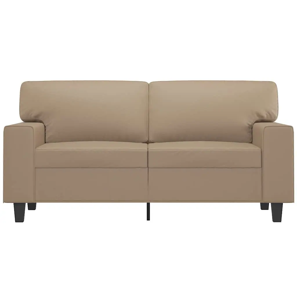 BrownFauxLeather2SeaterSofaModernLoungeCouch120cm