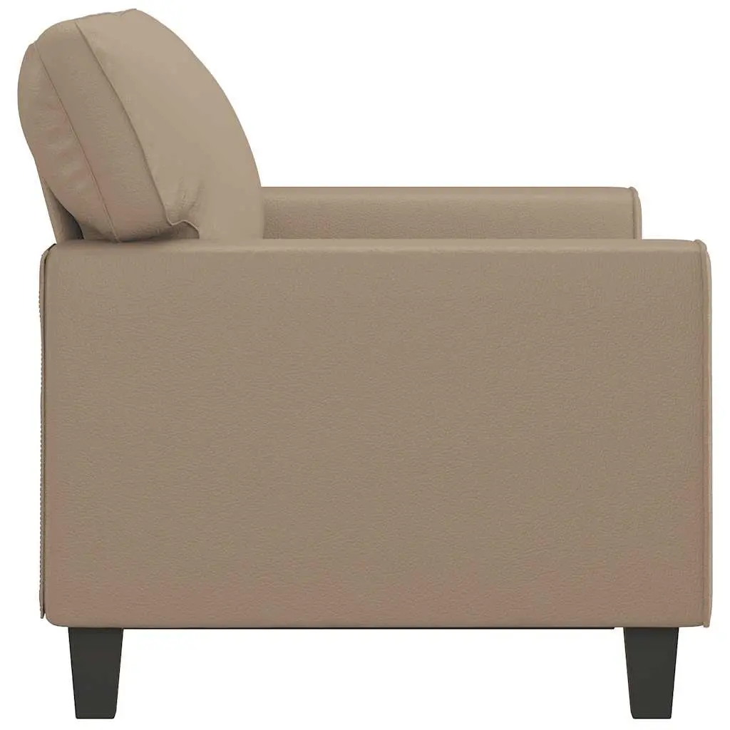 BrownFauxLeather2SeaterSofaModernLoungeCouch120cm