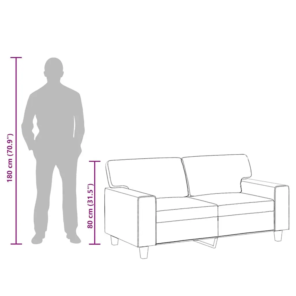 BrownFauxLeather2SeaterSofaModernLoungeCouch120cm