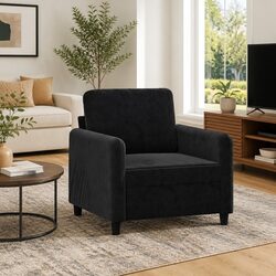 Your New Favorite 60cm Black Velvet Sofa Chair
