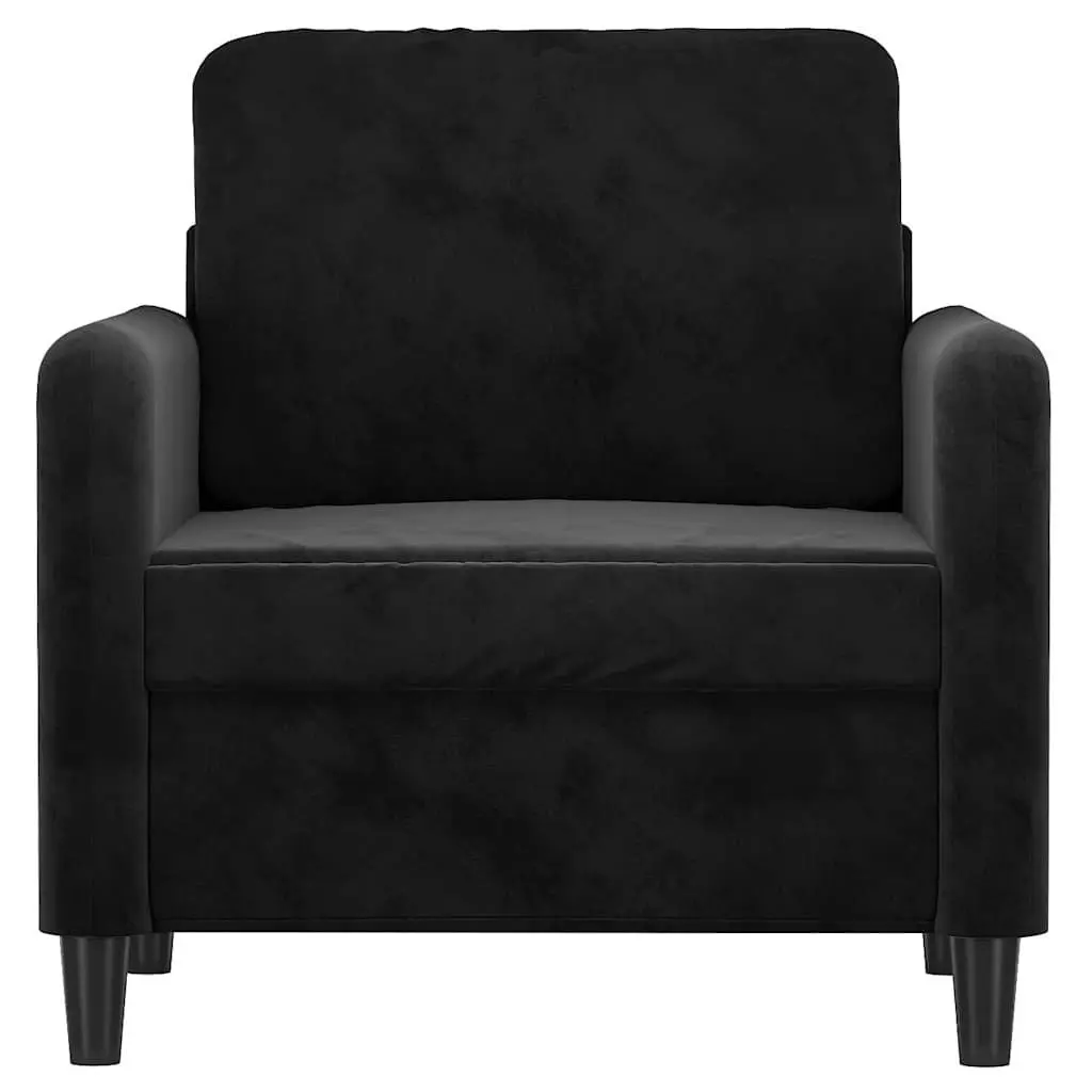 60cm Black Velvet Sofa Chair