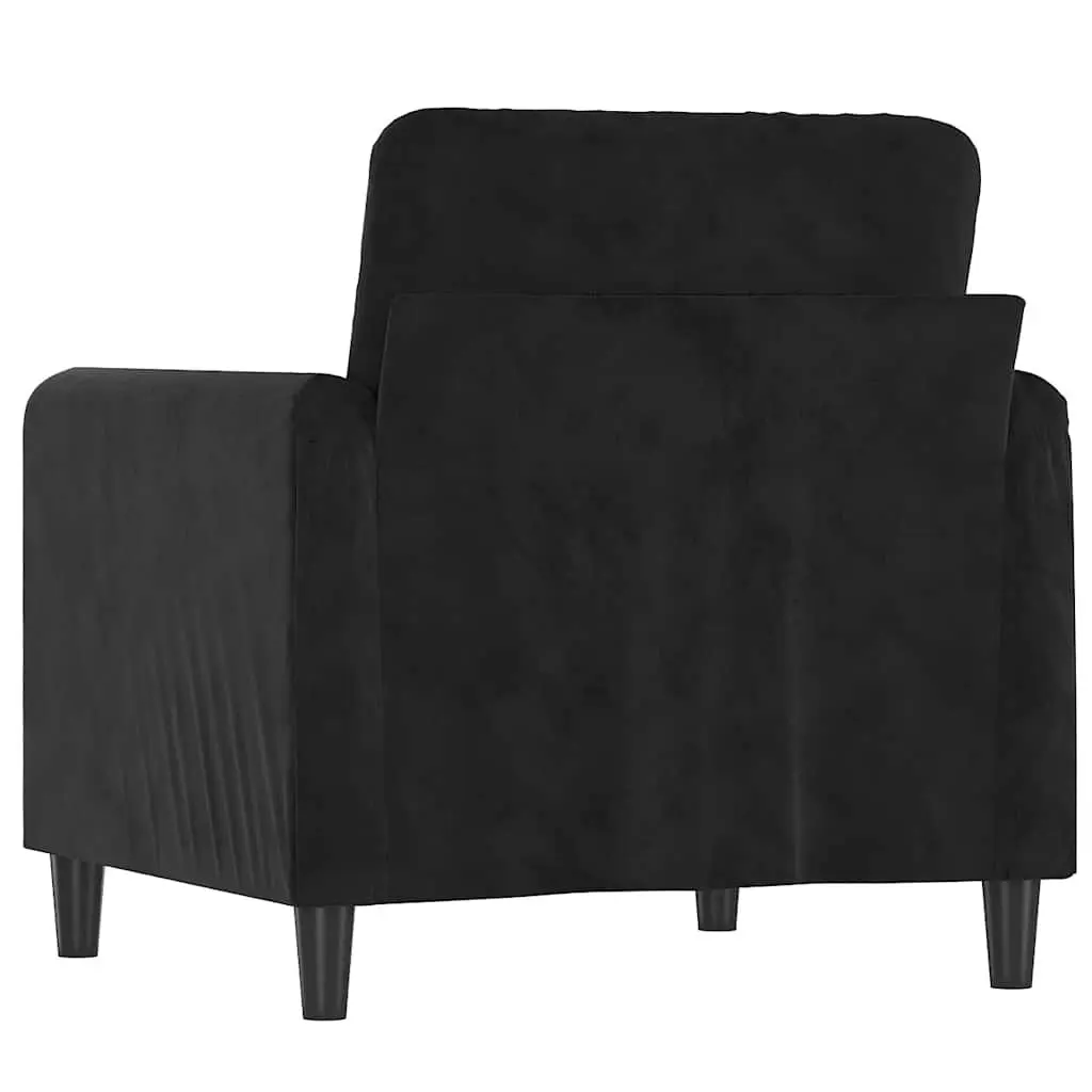 60cm Black Velvet Sofa Chair