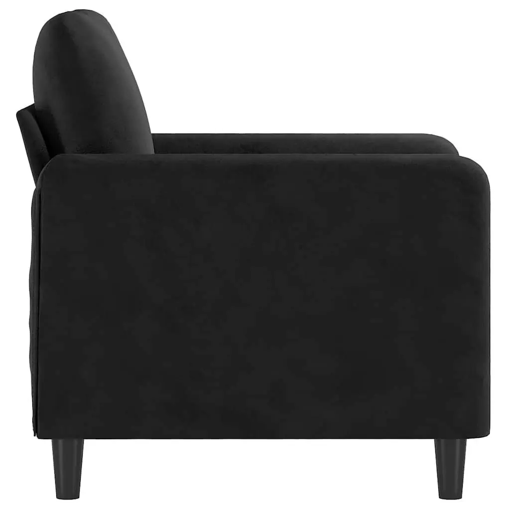 60cm Black Velvet Sofa Chair